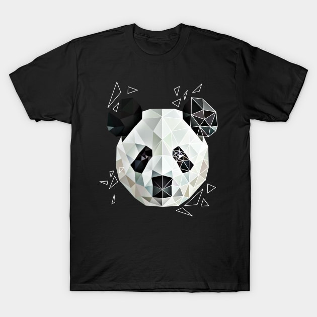 Geometric panda T-Shirt by Jackson Lester